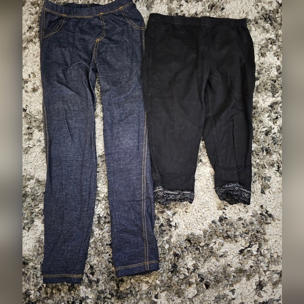 Girls Size 7/8 Medium Pant Capri Legging Jegging Bundle